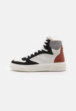 Steve Madden Sneakers Hoog - Off-White/Black/Biscuit