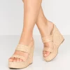 Steve Madden Sunflower Wedge - Muiltjes Met Hak - Natural