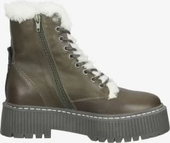 Steve Madden Enkellaarsjes Veterlaarsjes Dames Kaki -Winkel voor modeartikelen 24192bce9b73202f5bf832cc754f96f7
