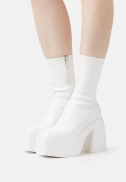 Steve Madden Tekno - Plateaulaarzen - White