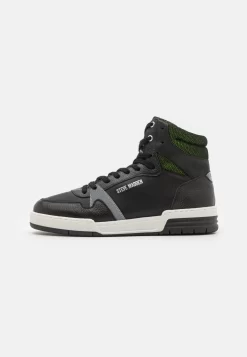 Steve Madden Kobe - Sneakers Hoog - Black/Lime