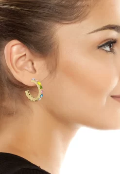 Steve Madden Stone Hoop - Oorbellen - Open Miscellaneous