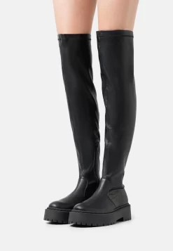 Steve Madden Esmee - Overknee Laarzen - Black