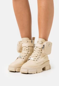 Steve Madden Tanker - Enkellaarsjes Met Plateauzool - Sand