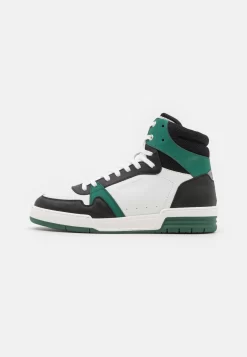 Steve Madden Kobe - Sneakers Hoog - White/Black/Emerald