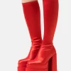 Steve Madden Cypress - Plateaulaarzen - Red