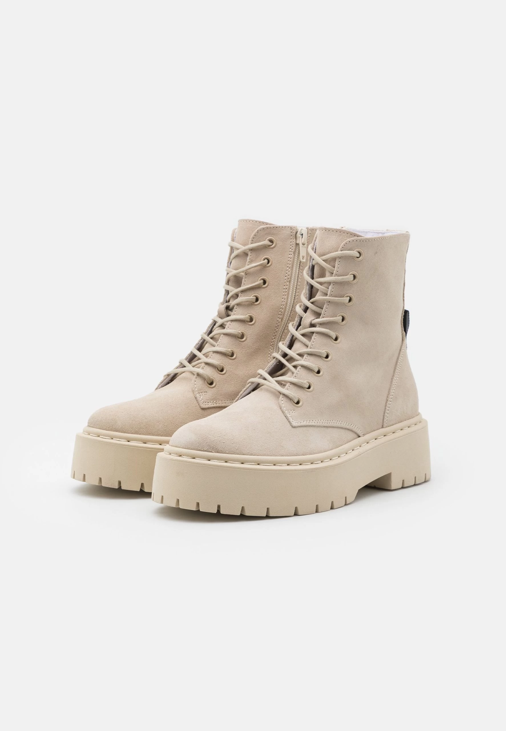 Steve Madden Skylar - Enkellaarsjes Met Plateauzool - Beige 3 Steve Madden Skylar - Enkellaarsjes Met Plateauzool - Beige - Afbeelding 3