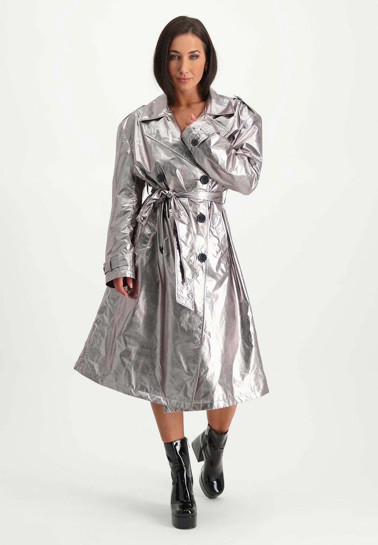 Steve Madden Bradshaw - Trenchcoat - Silver 2 Steve Madden Bradshaw - Trenchcoat - Silver - Afbeelding 2