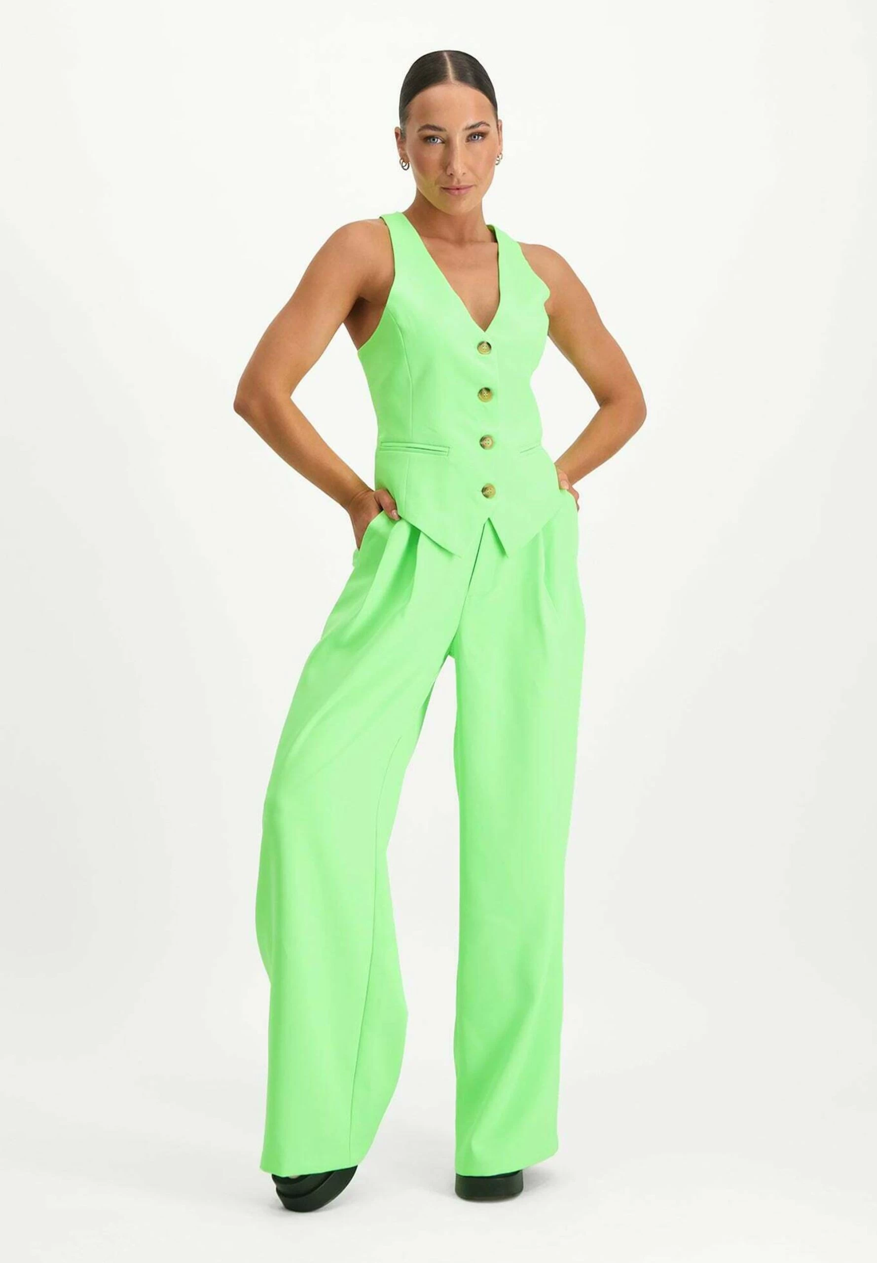 Steve Madden Isabella - Broek - Neon Green 1 Steve Madden Isabella - Broek - Neon Green