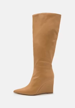 Steve Madden Showout - Laarzen Met Sleehak - Camel