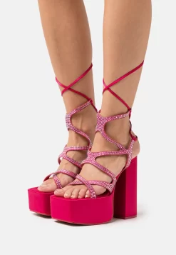 Steve Madden Champagne - Sandalen Met Plateauzool - Pink