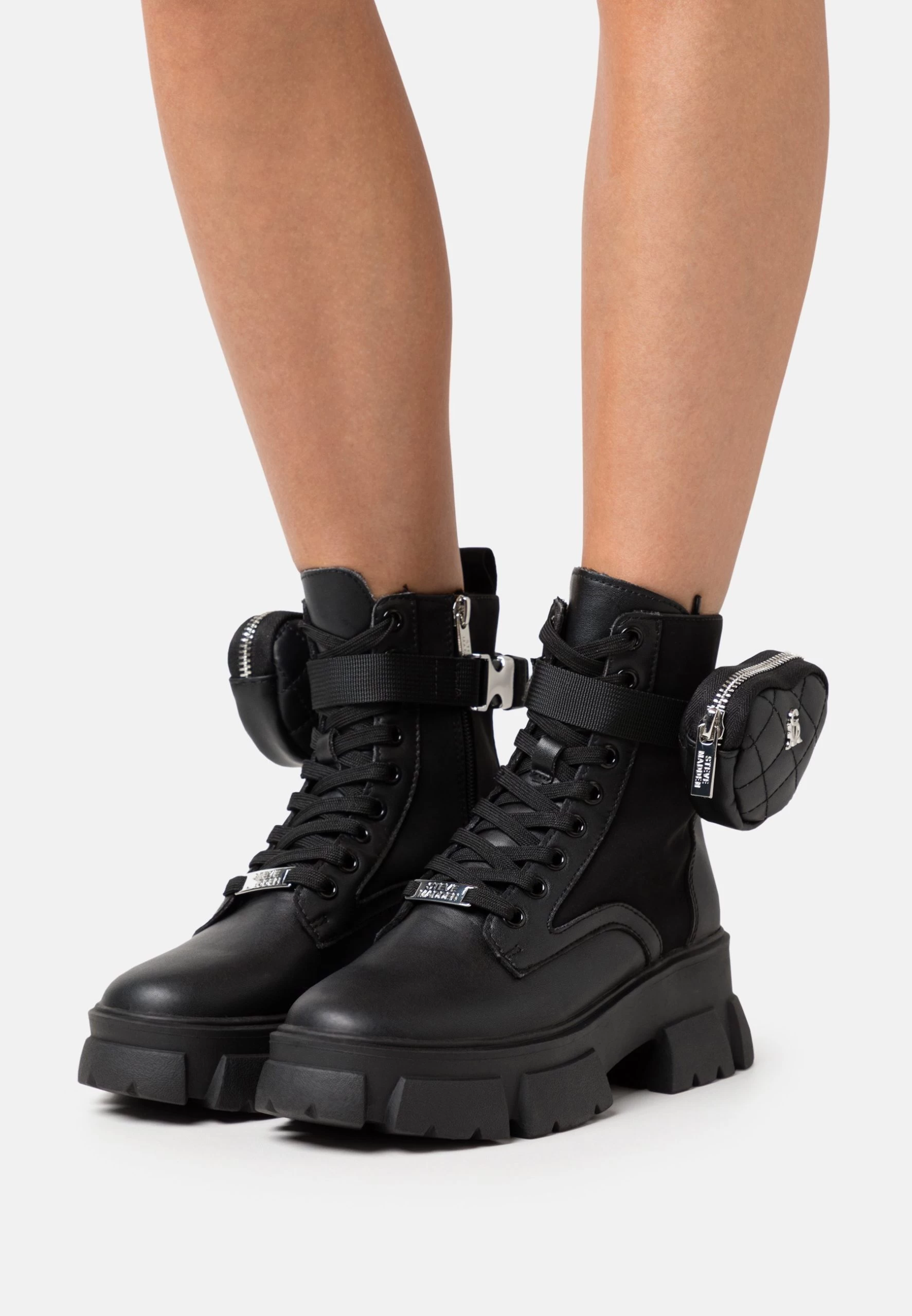 Steve Madden Tanker - Enkellaarsjes Met Plateauzool - Black 1 Steve Madden Tanker - Enkellaarsjes Met Plateauzool - Black