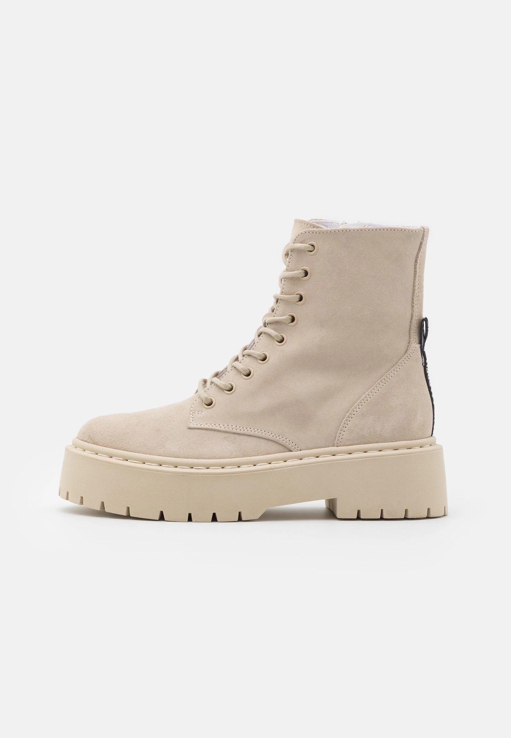 Steve Madden Skylar - Enkellaarsjes Met Plateauzool - Beige 2 Steve Madden Skylar - Enkellaarsjes Met Plateauzool - Beige - Afbeelding 2