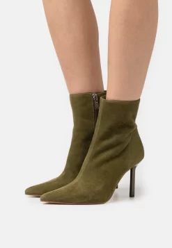 Steve Madden Iyanna - Enkellaarsjes Met Hoge Hak - Olive
